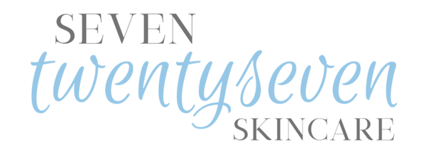 Logo for Seven Twenty Seven Skincare with a white background